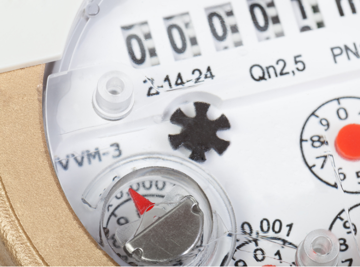 Nahaufnahme Wasserzähler