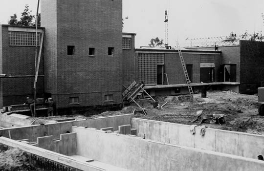Bau des Wasserwerks in Ahlde